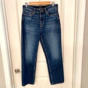 Banana Republic High Rise Dark Wash Straight Leg Jeans